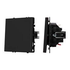 Изображение Выключатель проходной 1-клавишный Arlight NOBE, черный оникс soft-touch 054246(1)
