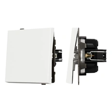 Изображение Выключатель 1-клавишный проходной Arlight TENDO, белый soft-touch 054582