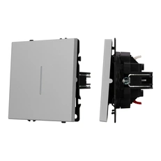 Изображение Выключатель 1-клавишный с подсветкой Arlight NOBE, никель soft-touch 059425(1)