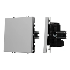 Изображение Выключатель перекрёстный 1-клавишный Arlight NOBE, никель soft-touch 059429(1)