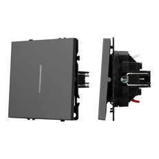 Изображение Выключатель 1-клавишный с подсветкой Arlight NOBE, серый базальт soft-touch 054260(1)