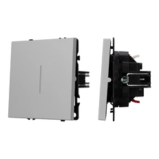 Изображение Выключатель проходной 1-клавишный с подсветкой Arlight NOBE, никель soft-touch 059431(1)