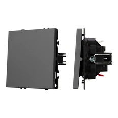 Изображение Выключатель проходной 1-клавишный Arlight NOBE, серый базальт soft-touch 054248(1)