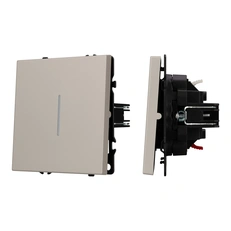 Изображение Выключатель 1-клавишный с подсветкой Arlight NOBE, кашемир soft-touch 059424(1)